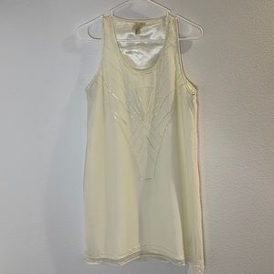 Forever 21 White Mini Dress with Beading